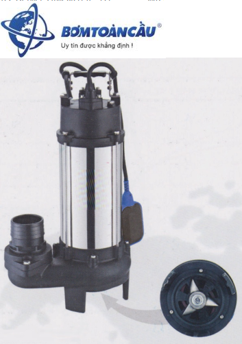 Máy Bơm Chìm Nước Thải Veratti VCm 2200F (2.2kw – cánh cắt )